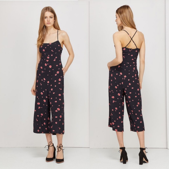 printed culotte jumpsuit